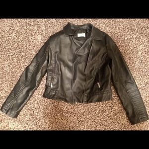 Black vegan leather Moto jacket!